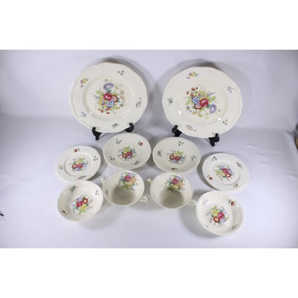 Vintage WWII 10 piece Minton England wedding breakfast set for 2, English - Picture 2 of 7